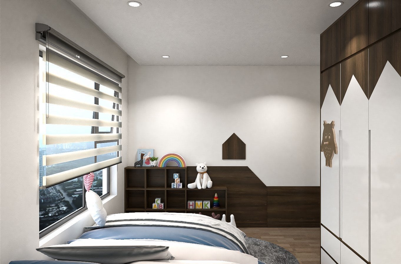 Căn hộ 3PN full nội thất gỗ óc chó S3.02 17.19 Vinhomes Grand Park