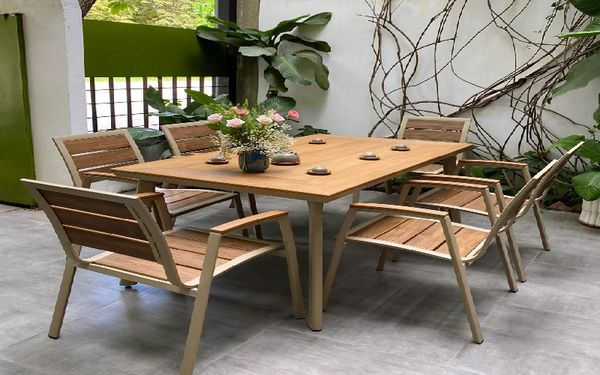 bàn polywood giả gỗ