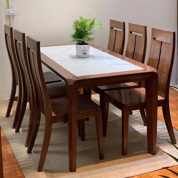bộ bàn ăn 6 ghế gỗ