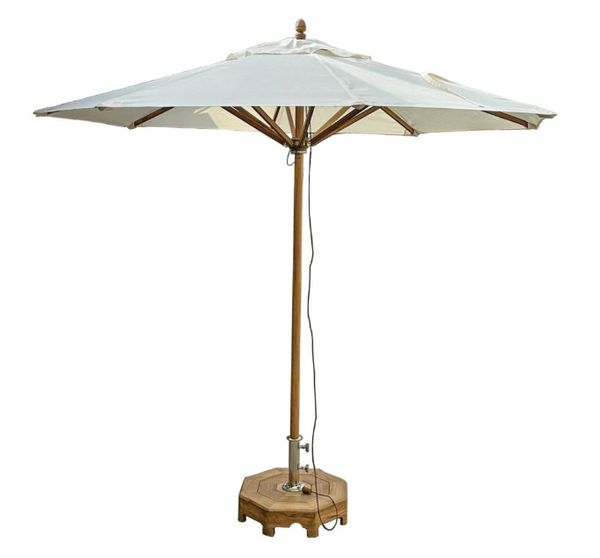 dù tròn gỗ teak