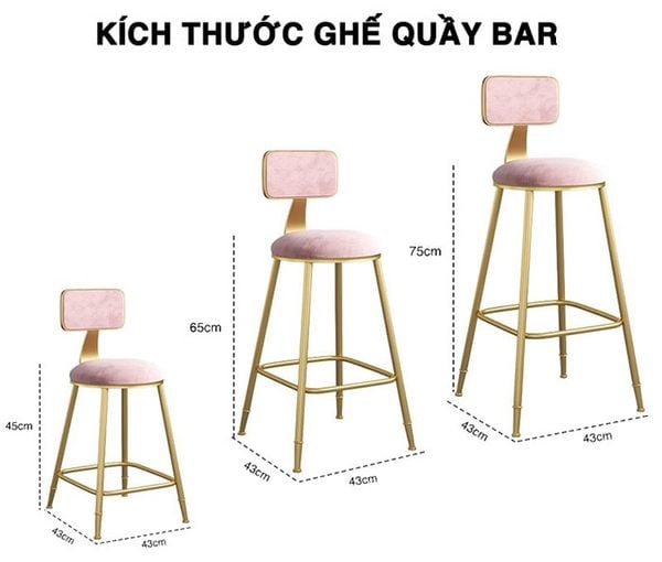 Kích thước ghế bar