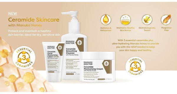 Review bộ sản phẩm chăm sóc da Ceramide mới của Manuka Doctor