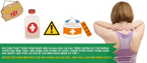 Khi cơ bắp đau nhức, chóng mặt không thoải mái, sử dụng sai sự bôi thuốc chống đau có chứa thuốc, dán, có thể gây tổn thương cho cơ thể! Người tiêu dùng nên làm thế nào để chọn lựa đúng cách các loại kem chống đau, tinh dầu, và băng dán?