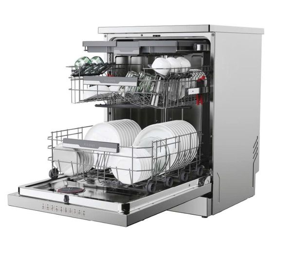 Máy rửa bát Rosieres RF 6B4S1PDX‑04 với 3 giàn rửa linh hoạt – tối ưu không gian cho bát đĩa, ly, xoong nồi