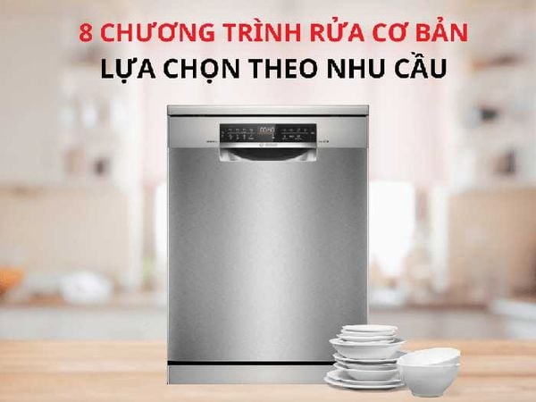 Máy Rửa Bát Bosch SMS6ZCI16E Serie 6 với 8 chức năng rửa