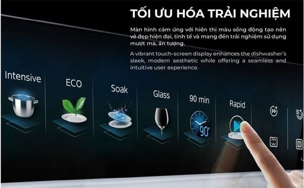 Màn hình cảm ứng của máy rửa bát Hafele 535.29.700