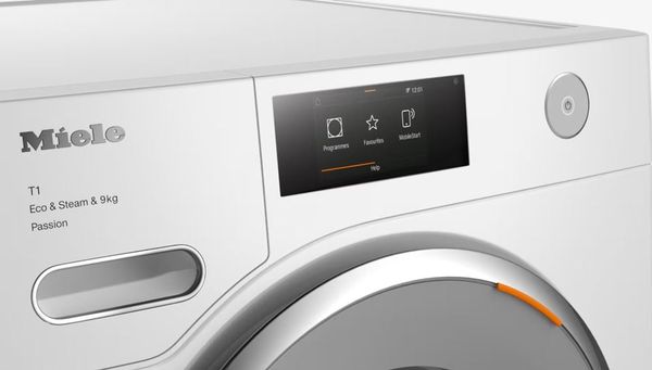 Màn hình M Touch Điều khiển cảm ứng hiện đại của Máy Sấy Quần Áo Miele TWV780 WP