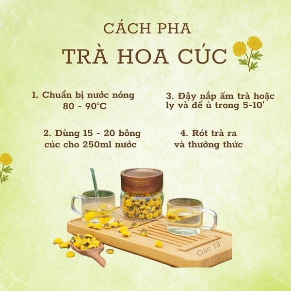 CÁCH PHA TRÀ HOA CÚC CHO MÙA HÈ NÓNG BỨC