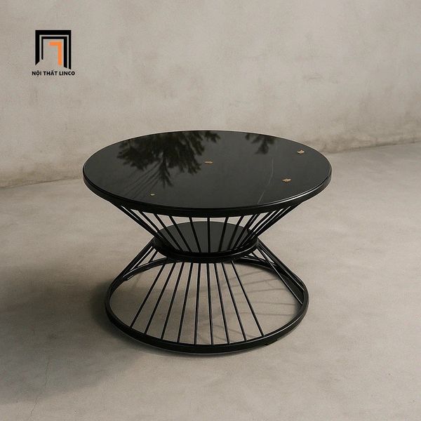 bàn sofa mặt kính 60cm cường lực, bàn trà cho nhà nhỏ xinh xắn