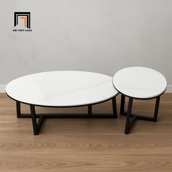 cặp 2 bàn sofa phòng khách gia đình, cặp bàn trà mặt đá giá rẻ