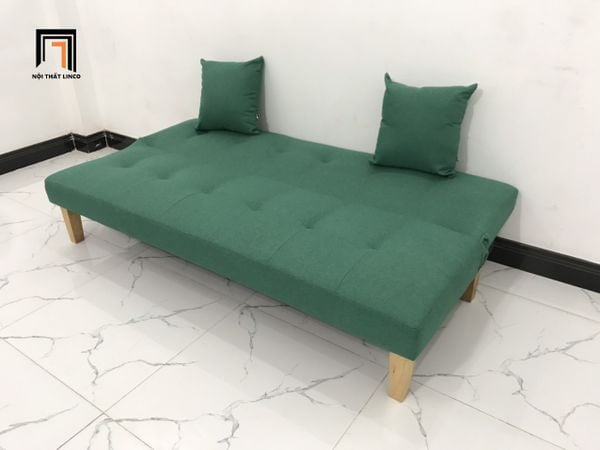 sofa giường, sofa bed, ghế sofa giường nằm 1m72 nhỏ xinh, sofa giường màu xanh ngọc, ghế sofa phòng trọ