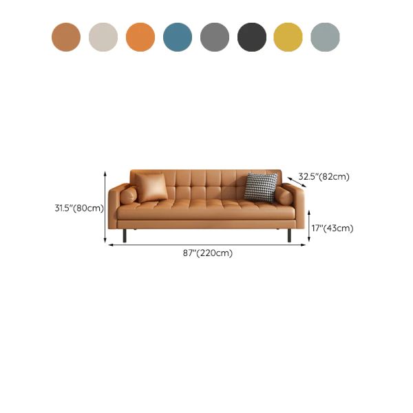 sofa văn phòng, bộ ghế sofa phòng khách gia đình, sofa phòng khách bọc da Pu màu da bò sang trọng