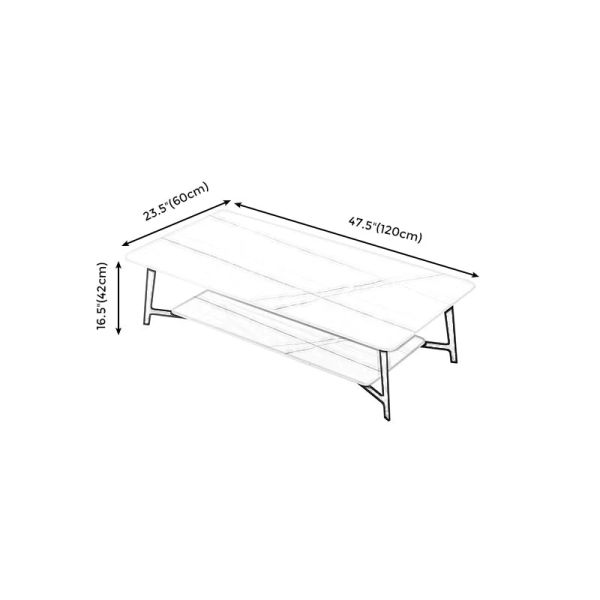 bàn trà hình chữ nhật mặt đá trắng 2 tầng, bàn sofa phòng khách 1m2 x 50 kiểu dáng hiện đại