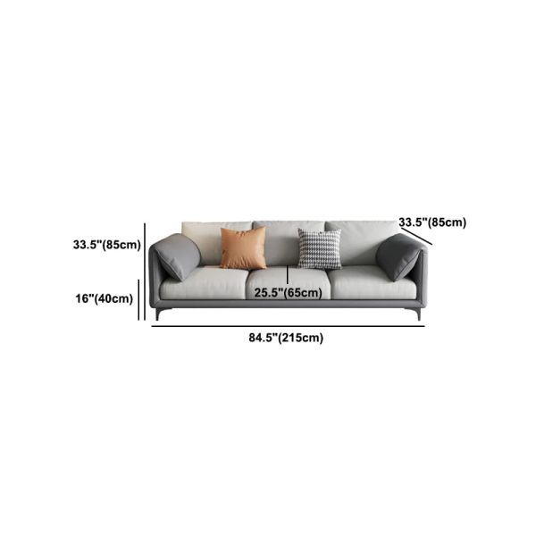 sofa băng da công nghiệp, ghế sofa văng phối màu xám sang trọng, sofa băng dài 2m15 cho chung cư