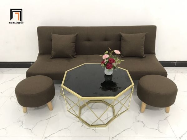 ghế sofa giường màu nâu đậm giá rẻ, sofa bed cho chung cư, ghế sofa giường thông minh 1m7