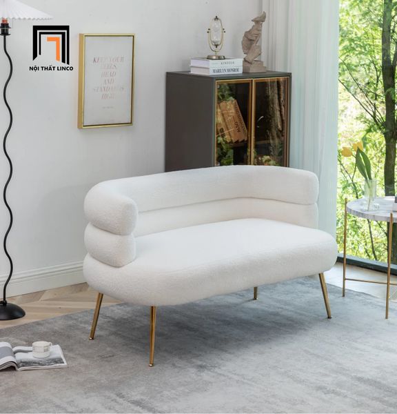 bộ ghế sofa vải lông cừu, set ghế sofa xinh xắn trang trí shop tiệm giá rẻ