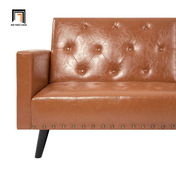 ghế sofa giường bọc da, sofa bed dài 1m9 cho văn phòng làm việc