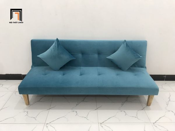 bộ ghế sofa giường nằm, sofa bed bật giường, ghế sofa giường thông minh, sofa giường màu xanh nước biển