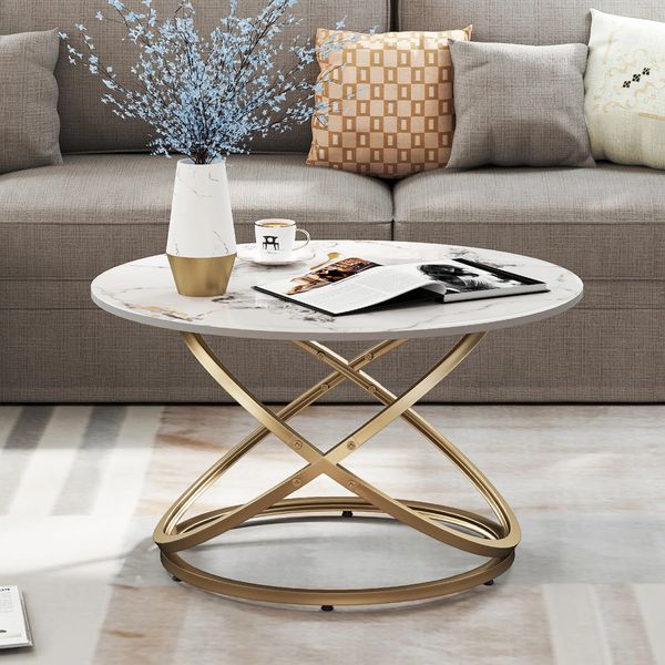 bàn sofa mặt tròn 60 cao cấp, bàn trà đẹp cho sảnh chờ