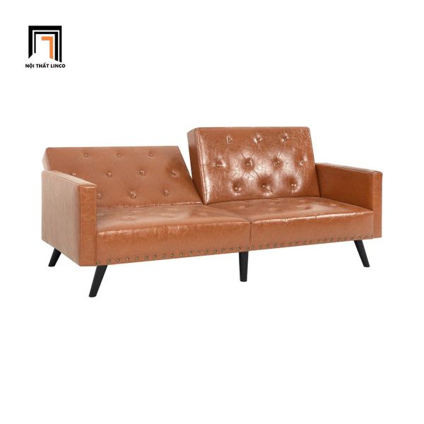 ghế sofa giường bọc da, sofa bed dài 1m9 cho văn phòng làm việc