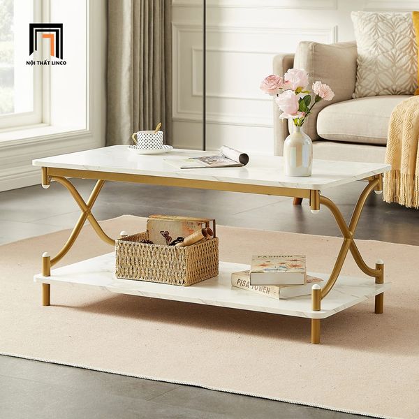 bàn trà phòng khách 2 tầng, bàn sofa dài 1m x 50 mặt đá trắng đẹp
