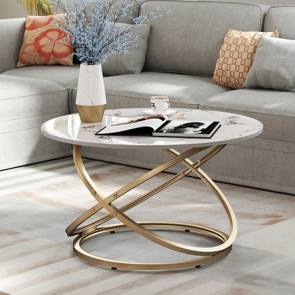 bàn sofa mặt tròn 60 cao cấp, bàn trà đẹp cho sảnh chờ