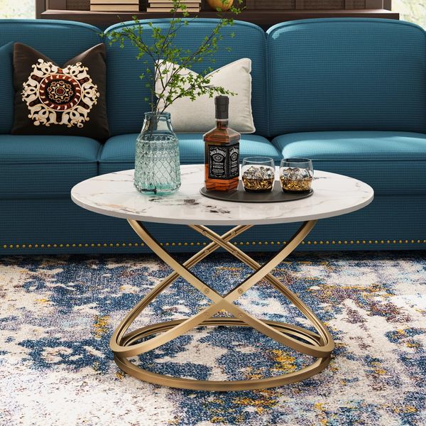 bàn sofa mặt tròn 60 cao cấp, bàn trà đẹp cho sảnh chờ