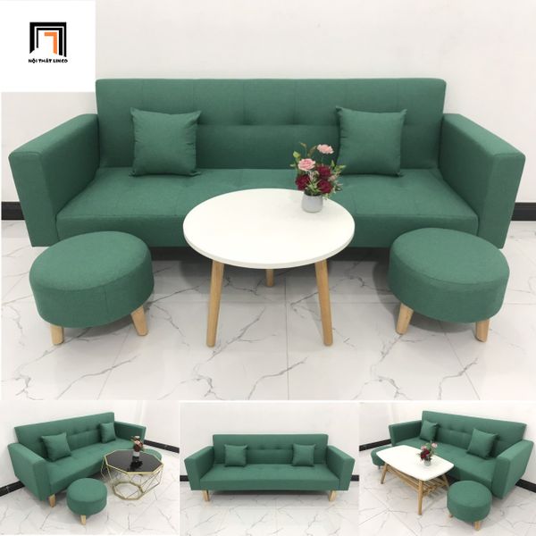 ghế sofa văng giường dài 2m, sofa băng bật nằm màu xanh ngọc, ghế sofa giường gấp gọn giá rẻ