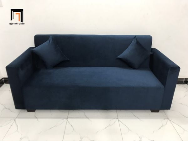 ghế sofa văng giá rẻ, sofa băng xanh đen, sofa băng dài 1m9 giá rẻ cho phòng khách nhỏ