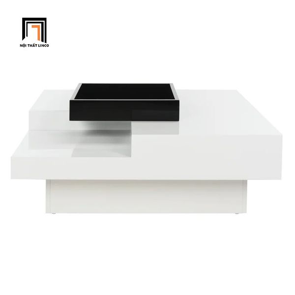 bàn sofa phòng khách ván gỗ mdf 80cm, bàn trà màu trắng cho phòng khách lớn