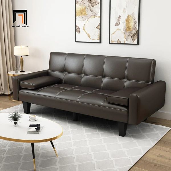 sofa giường, sofa bed, ghế sofa giường nằm 1m9, sofa giường màu hồng phấn xinh xắn, sofa giường cho phòng nhỏ