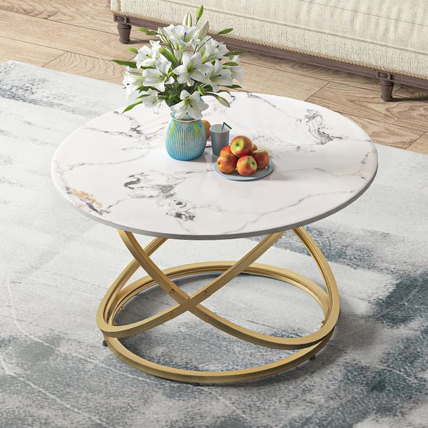 bàn sofa mặt tròn 60 cao cấp, bàn trà đẹp cho sảnh chờ