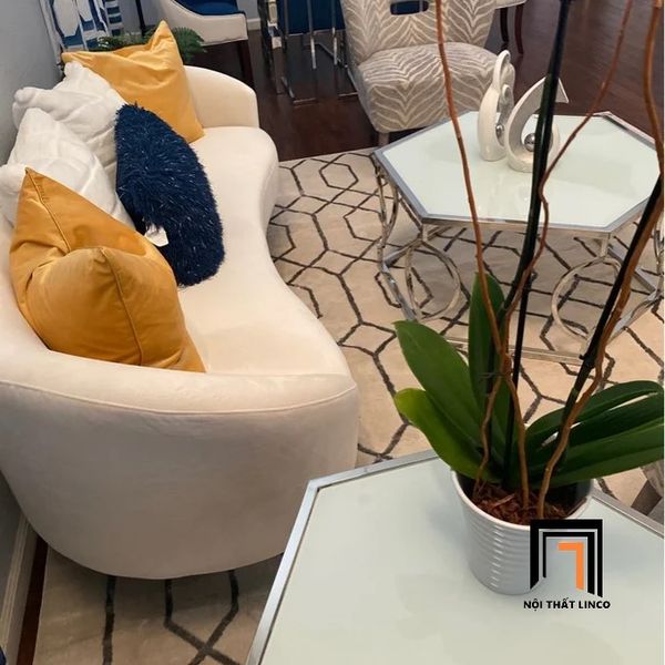 sofa băng, sofa văng cong, ghế sofa cong 2m2, sofa xinh xắn, ghế sofa trang trí