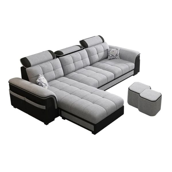 sofa góc, sofa l, bộ ghế sofa góc l phòng khách gia đình, sofa góc 3m2 x 1m7 kiểu dáng hiện đại