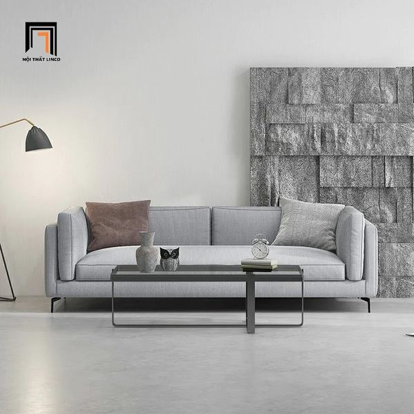 sofa băng, sofa văng, sofa băng dài 2m2, sofa màu xám trắng, sofa xám ghi, sofa băng cho căn hộ chung cư