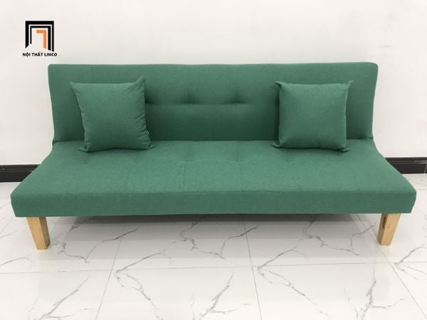 sofa giường, sofa bed, ghế sofa giường nằm 1m72 nhỏ xinh, sofa giường màu xanh ngọc, ghế sofa phòng trọ