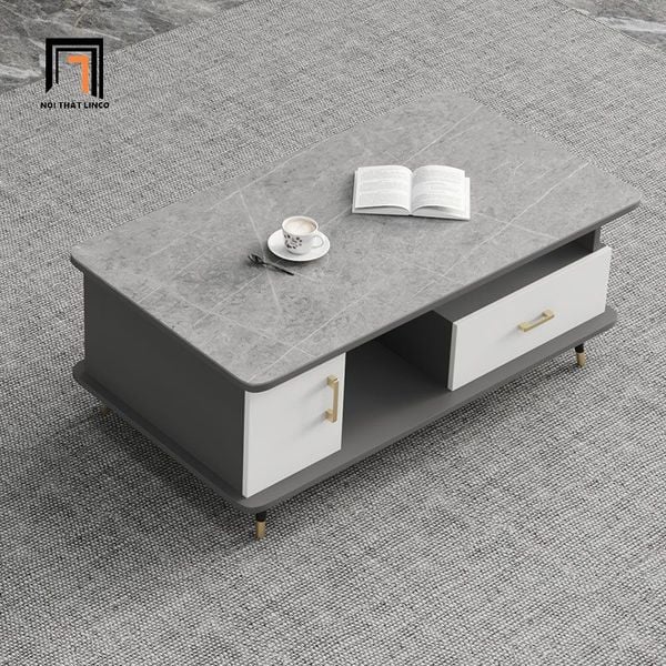 bàn sofa hình hộp chữ nhật, bàn trà có ngăn kéo sang trọng 1m x 50