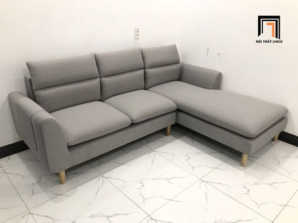ghế sofa góc l 2m2 x 1m6 màu xám trắng, sofa góc l phòng khách gia đình giá rẻ