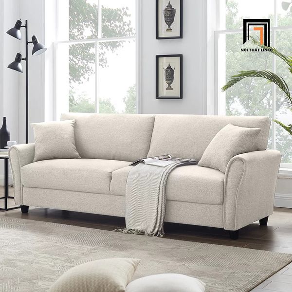 sofa băng, sofa văng, ghế sofa băng 2m, sofa băng xám trắng, ghế sofa bọc vải, sofa băng chung cư