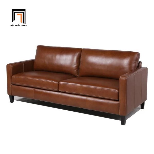 sofa băng, sofa văng, ghế sofa dài 1m9, sofa da màu nâu, sofa băng gia đình, sofa băng nhỏ gọn