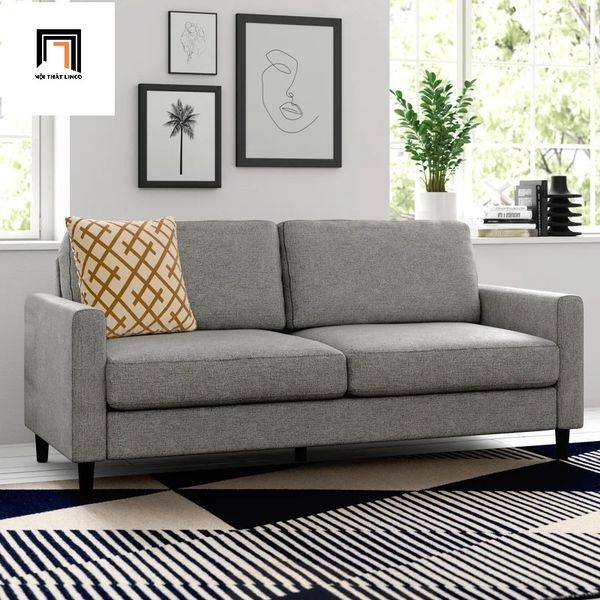 sofa băng, sofa văng, ghế sofa băng màu xám ghi, sofa băng dài 1m9 kiểu dáng basic, sofa băng chung cư