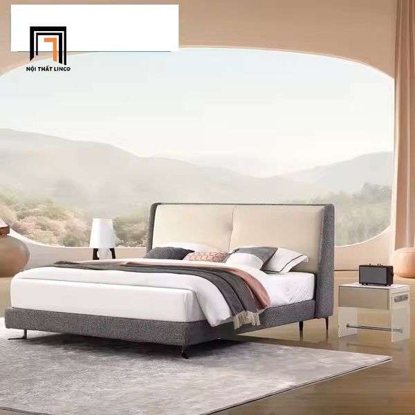 giường, giường ngủ bọc vải, giường ngủ vải nỉ, giường ngủ giá rẻ 1m6 x 2m, giường ngủ trẻ trung