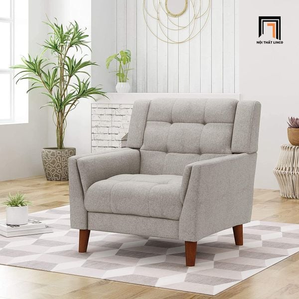 sofa đơn, ghế sofa 1 người ngồi, sofa 1 chỗ ngồi, sofa thư giãn, sofa ngồi đọc sách, sofa đơn vải nỉ, sofa khách sạn