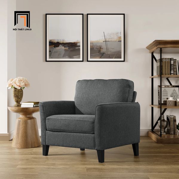 bộ ghế sofa xám đậm giá rẻ, set ghế sofa cho phòng khách