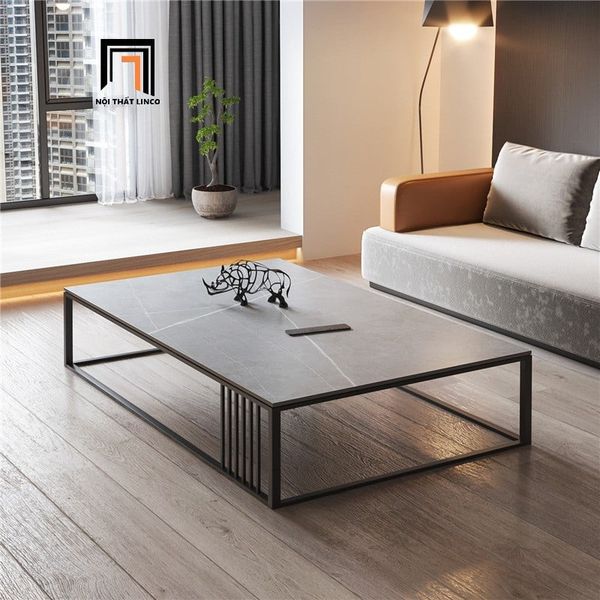 bàn sofa phòng khách hiện đại chữ nhật 1m2 x 60cm, bàn trà cho văn phòng làm việc