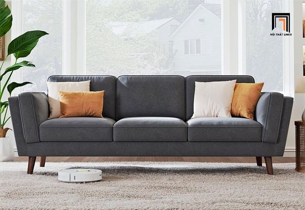 ghế sofa văng, sofa băng dài 2m3, sofa băng màu xám lông chuột, sofa băng phòng khách gia đình, sofa văng giá rẻ