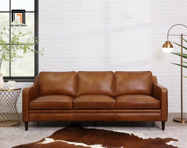 sofa băng, sofa văng, ghế sofa 2m, sofa băng bọc da, sofa màu nâu, sofa băng phòng khách, sofa cao cấp