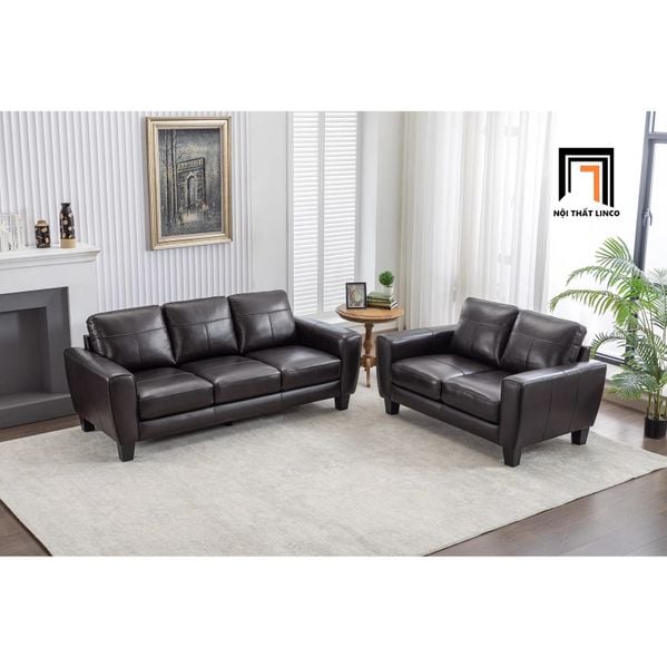bộ ghế sofa da Pu màu đen, set ghế sofa cho văn phòng tiếp khách sang trọng