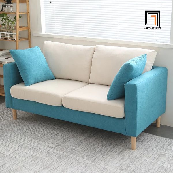 sofa văng, sofa băng, ghế sofa băng nhỏ gọn 1m4, sofa băng vải nỉ phối màu xinh xắn, sofa băng cho phòng nhỏ