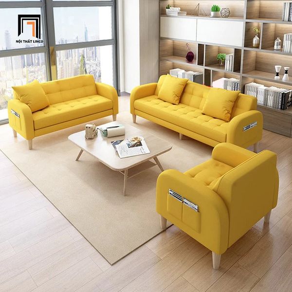 bộ ghế sofa phòng khách nhỏ gọn, ghế sofa gia đình vải nỉ giá rẻ, bộ ghế sofa nhỏ xinh xắn